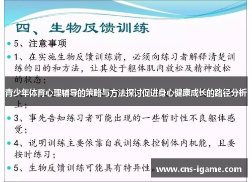青少年体育心理辅导的策略与方法探讨促进身心健康成长的路径分析 青少年体育心理辅导的策略与方法探讨促进身心健康成长的路径分析